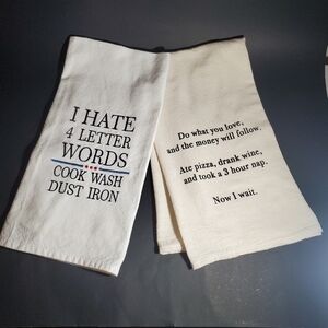 Set of Novelty Dish Towels Funny Dish Cloths | Tea Towels NWOT